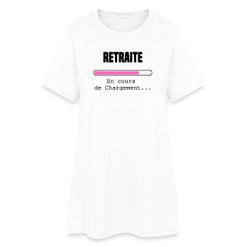 Retraite en cours de chargement - Robe T-shirt Femme - blanc - Devant