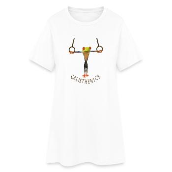 Callisthénie - Robe T-shirt Femme - blanc - Devant