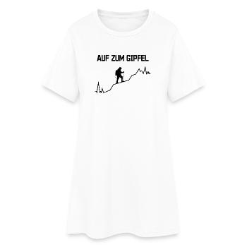 Gipfel Statement bergsteigen Wanderwege Wandern - Frauen T-Shirt-Kleid - Weiß - Vorne