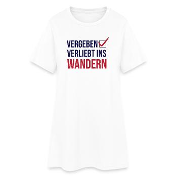 Wanderer Naturliebhaber Wandern Statement Klettern - Frauen T-Shirt-Kleid - Weiß - Vorne