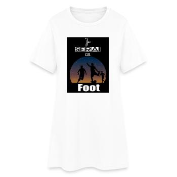 Je serai au football - Robe T-shirt Femme - blanc - Devant