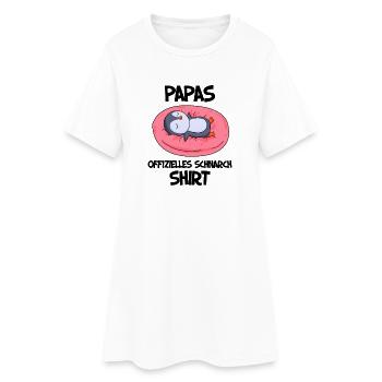 Papa Schlafshirt Vater Vatertag Geschenk - Frauen T-Shirt-Kleid - Weiß - Vorne