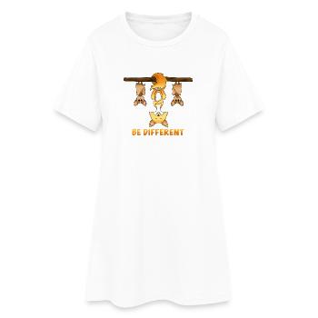 Motif de renard mignon être différent - Robe T-shirt Femme - blanc - Devant