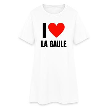 j'aime la France, je suis Français - Robe T-shirt Femme - blanc - Devant