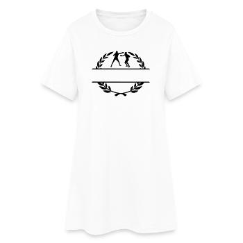 Boxers en couronne de laurier - Robe T-shirt Femme - blanc - Devant