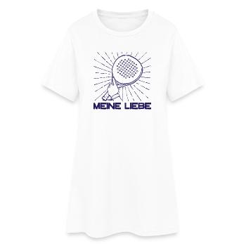 Padelspiel Racket Padel Sportart Spieler Statement - Frauen T-Shirt-Kleid - Weiß - Vorne