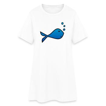 SARDINE. FISH. APRIL FOOL. EASTER. SEA - Women’s T-Shirt Dress - white - Front