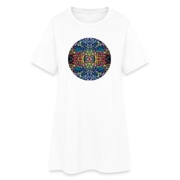 Nature Mandala Paysage Sous-marin - Robe T-shirt Femme - blanc - Devant
