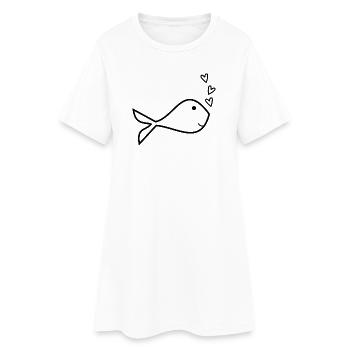 SARDINE. POISSON. POISSON D'AVRIL. PÂQUES. MER - Robe T-shirt Femme - blanc - Devant