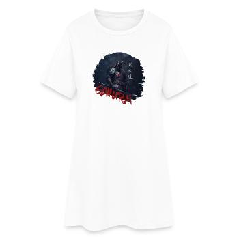 Guerrier samouraï avec katana - Robe T-shirt Femme - blanc - Devant