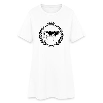 Couronne de laurier de vache - Robe T-shirt Femme - blanc - Devant