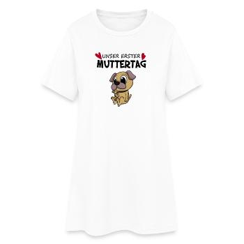 Muttertag - erster Muttertag Geschenk - Frauen T-Shirt-Kleid - Weiß - Vorne