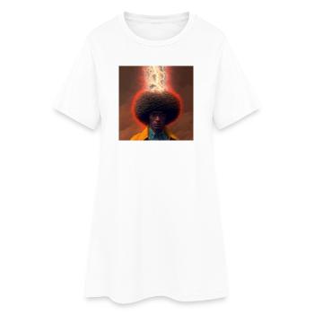 Portrait elektrik 19 - Robe T-shirt Femme - blanc - Devant