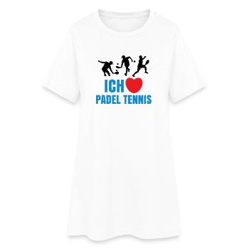 Sport Statement Heart I love padel players - Women’s T-Shirt Dress - white - Front