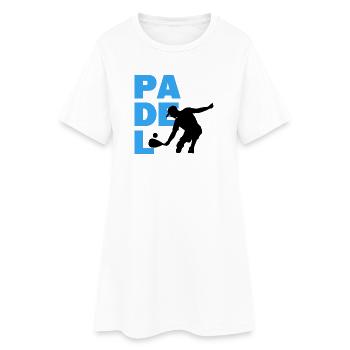 Padel Game Spiler Statement Balls Racket Padel - Women’s T-Shirt Dress - white - Front