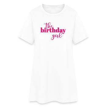 La fille d’anniversaire - Robe T-shirt Femme - blanc - Devant