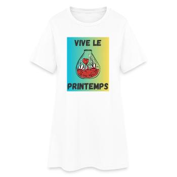 JE PEUX PAS,JARDINAGE,RETRAITE,PRINTEMPS,JARDIN - Robe T-shirt Femme - blanc - Devant