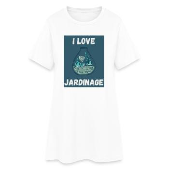 GARDEN. SPRING. GARDENING. RETIREMENT. SPRING. - Women’s T-Shirt Dress - white - Front
