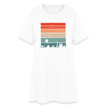 Urban Sunset Skyline - Women’s T-Shirt Dress - white - Front
