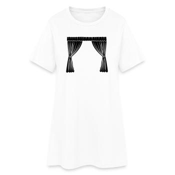Logo des rideaux - Robe T-shirt Femme - blanc - Devant