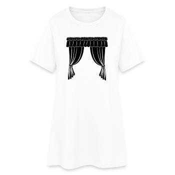 Curtains theatre or shop - Women’s T-Shirt Dress - white - Front