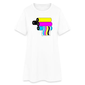 Printing logo 3 - Women’s T-Shirt Dress - white - Front