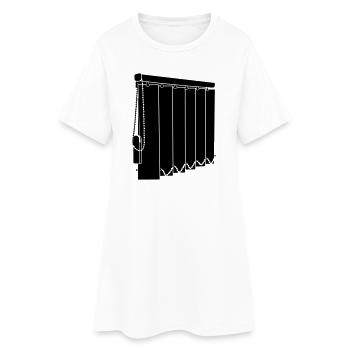 Couvre-fenêtres à lattes 3 - Robe T-shirt Femme - blanc - Devant