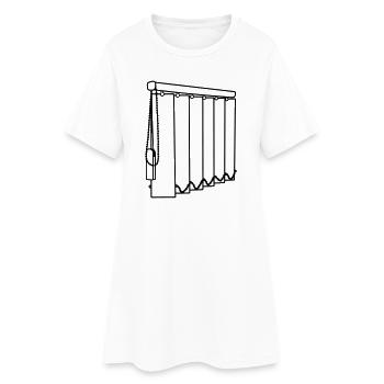Slatted window coverings transparent - Women’s T-Shirt Dress - white - Front