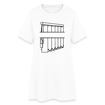 Slats transparent window coverings - Women’s T-Shirt Dress - white - Front