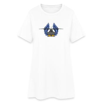 An-12 - Frauen T-Shirt-Kleid - Weiß - Vorne