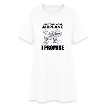 Cadeau de devis de pilote d’avion - Robe T-shirt Femme - blanc - Devant