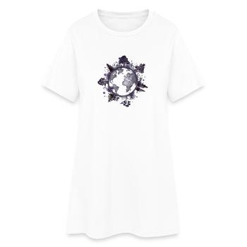 Monde Terre - Planète mystique Protection du climat - Robe T-shirt Femme - blanc - Devant