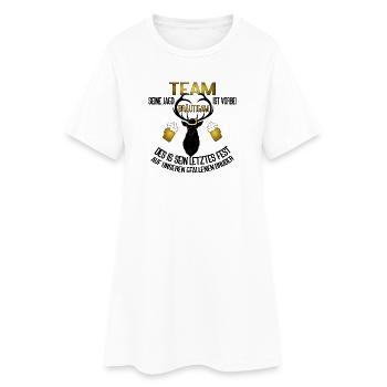 Team Bräutigam JGA Hirsch Jagd Humor - Frauen T-Shirt-Kleid - Weiß - Vorne