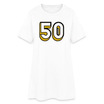 50. ANNIVERSAIRE. HAPPY BIRTHDAY - Robe T-shirt Femme - blanc - Devant
