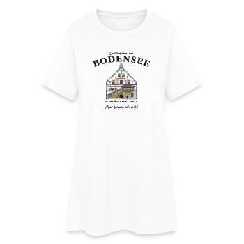 Bodensee, Lindau kultiges Altes Rathaus - Frauen T-Shirt-Kleid - Weiß - Vorne