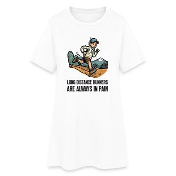 Les coureurs de fond souffrent toujours - Robe T-shirt Femme - blanc - Devant