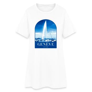 Geneva JetdEau Harbour Motif - Robe T-shirt Femme - blanc - Devant