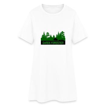 Garde forestier - Robe T-shirt Femme - blanc - Devant