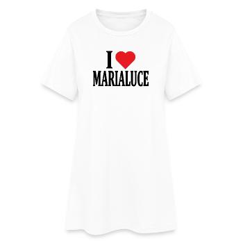 t-shirt name I love Marialuce t-shirt - Women’s T-Shirt Dress - white - Front