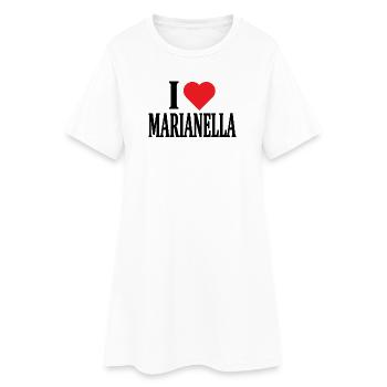 t-shirt name I love Marianella t-shirt - Women’s T-Shirt Dress - white - Front