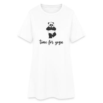 C’est le temps du yoga - Robe T-shirt Femme - blanc - Devant