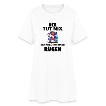 Rügen Ostsee Urlaub Spruch Sprüche - Frauen T-Shirt-Kleid - Weiß - Vorne