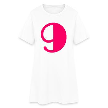 9. ALLES GUTE ZUM GEBURTSTAG. ALLES GUTE ZUM GEBURTSTAG! - Frauen T-Shirt-Kleid - Weiß - Vorne