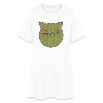 Cat laughs - Women’s T-Shirt Dress - white - Front