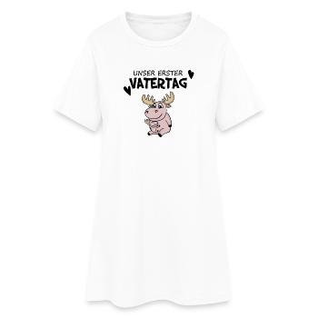 Vatertag - erster Vatertag Geschenk - Frauen T-Shirt-Kleid - Weiß - Vorne