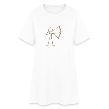Archer à l’arc à l’arc à l’arc - Robe T-shirt Femme - blanc - Devant