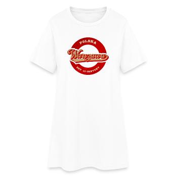 Warszawa Logo Rétro Est 13ème Siècle - Robe T-shirt Femme - blanc - Devant