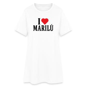 t-shirt prénom I love Marilù t-shirt idée cadeau - Robe T-shirt Femme - blanc - Devant