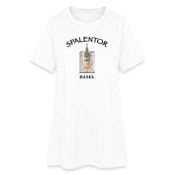 Basel, Spalentor, Schweiz - Frauen T-Shirt-Kleid - Weiß - Vorne