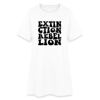 Extinction Rebellion Retro noir - Robe T-shirt Femme - blanc - Devant